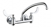Chicago Faucets 640-L9E1-317YAB Sink Faucet, 8'' Wall W/ Stops